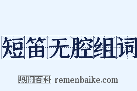 短笛无腔组词是什么意思的图片
